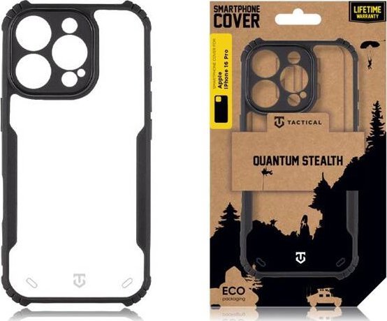 Tactical Quantum Stealth Cover for Apple iPhone 16 Pro Clear/Black standard