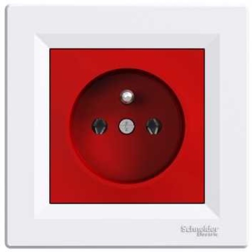 Schneider Electric Gniazdo pojedyncze z/u DATA czerwono-białe - EPH2800421