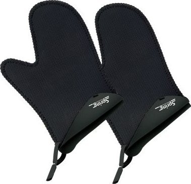 Hurtel Rękawice kuchenne, 2 szt., 23 x 15 x 3 cm, neopren, czarne SPRING GRIPS / Spring