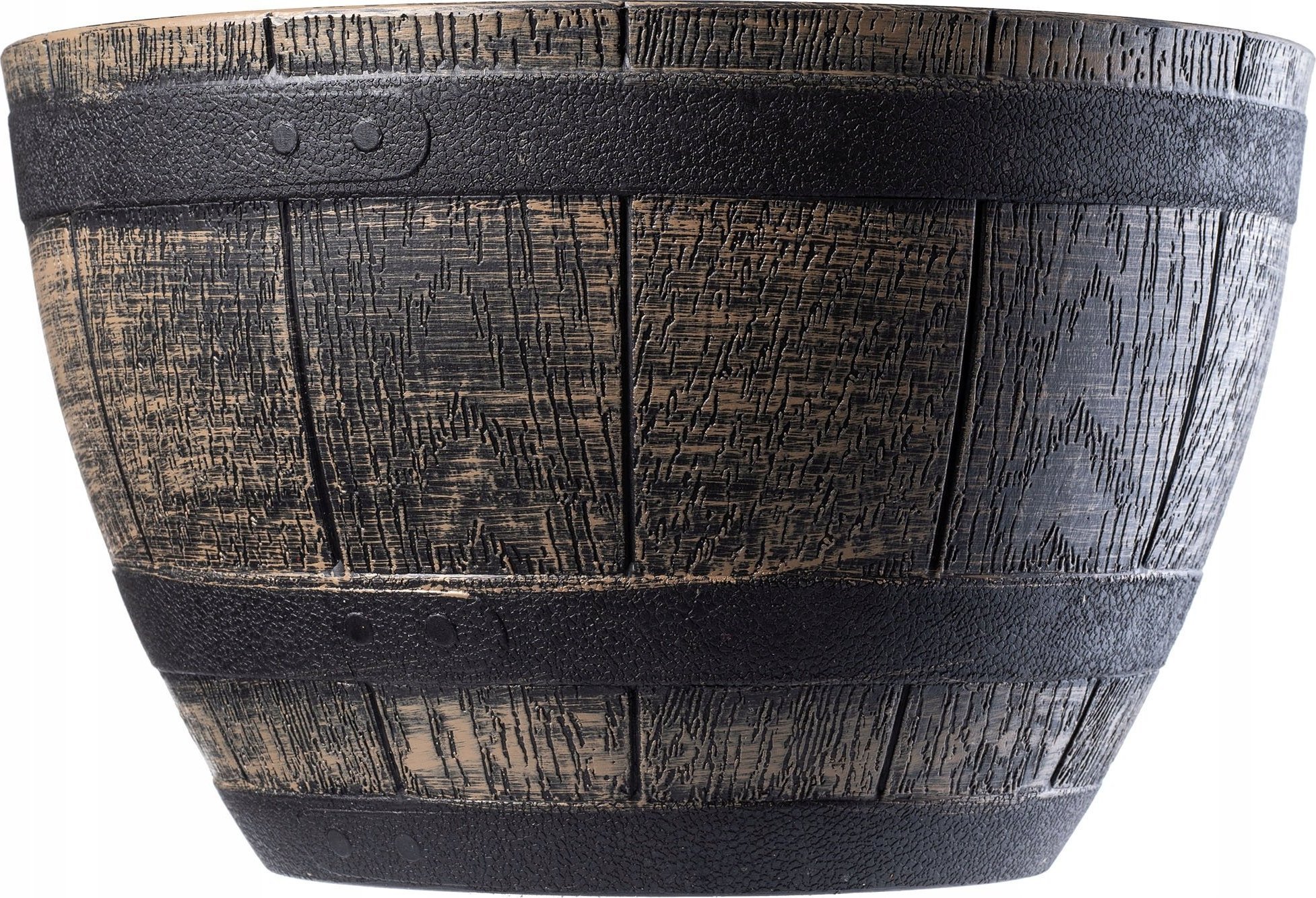 Kadax Doniczka Donica Okrągła Na Kwiaty 40cm Ciemny Brąz