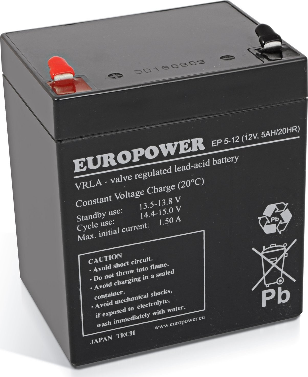 Europower Akumulator 12V 5Ah AGM Europower EP5-12