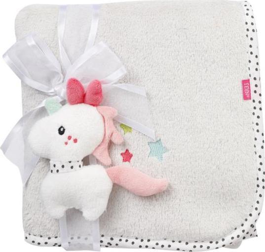 Fehn Babyfehn, aiko i yuki, kocyk z maskotką, jednorożec