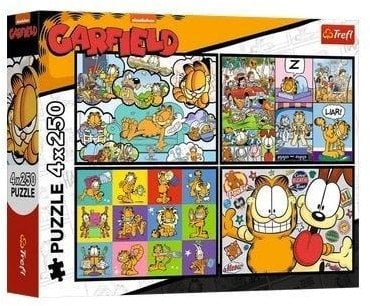Puzzle 4x250 Garfield nie lubi poniedziałków TREFL