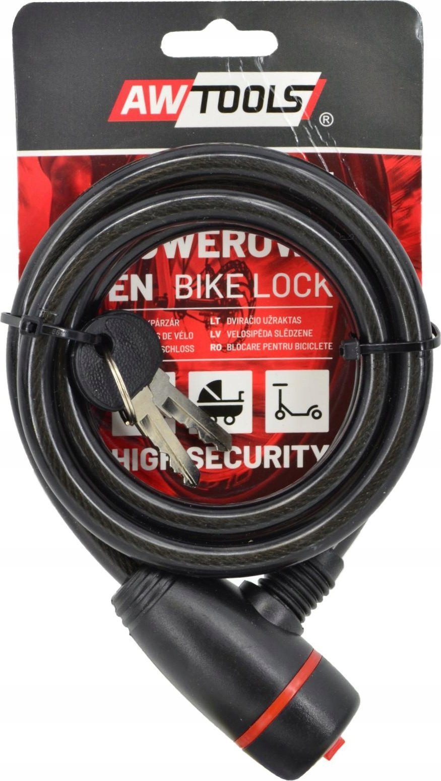 AWTOOLS ZAPIĘCIE ROWEROWE fi 10 x 150cm