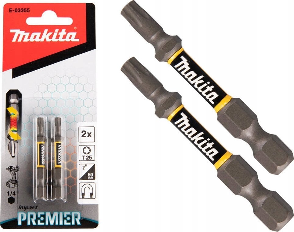 Makita MAKITA KOŃCÓWKA WKRĘTAKOWA T25-50mm /2szt. IMPACT PREMIER