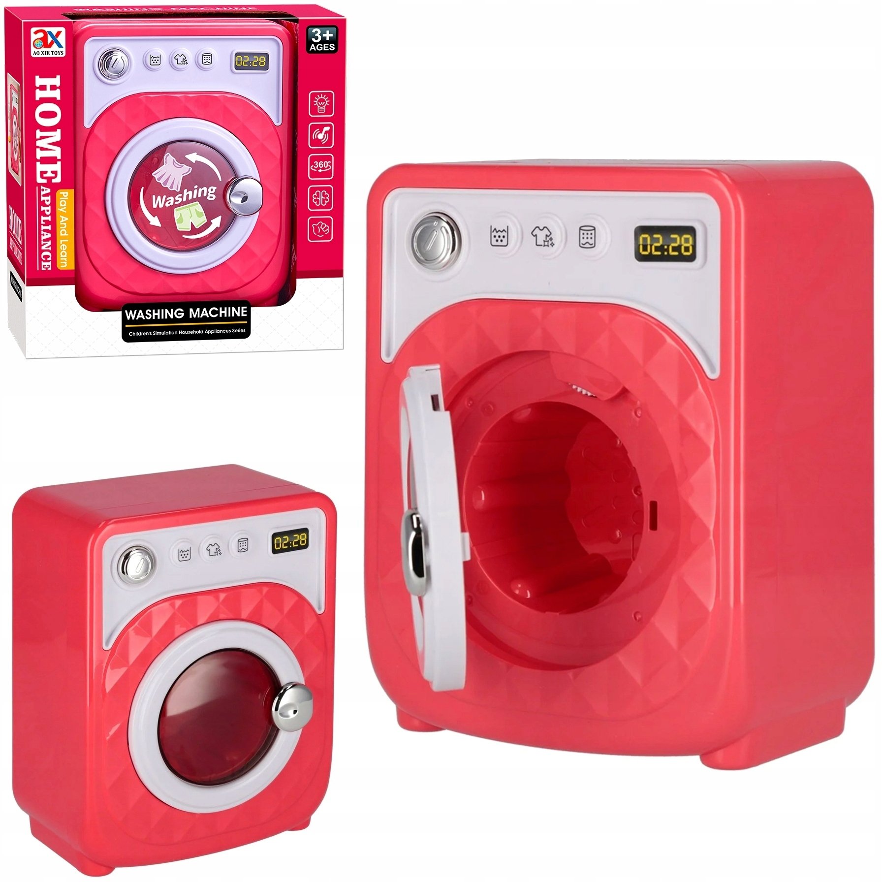 Pralka ze światłem i dźwiękiem