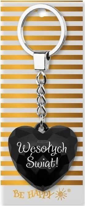 Brelok świąteczny z napisem Wesołych Świąt czarny