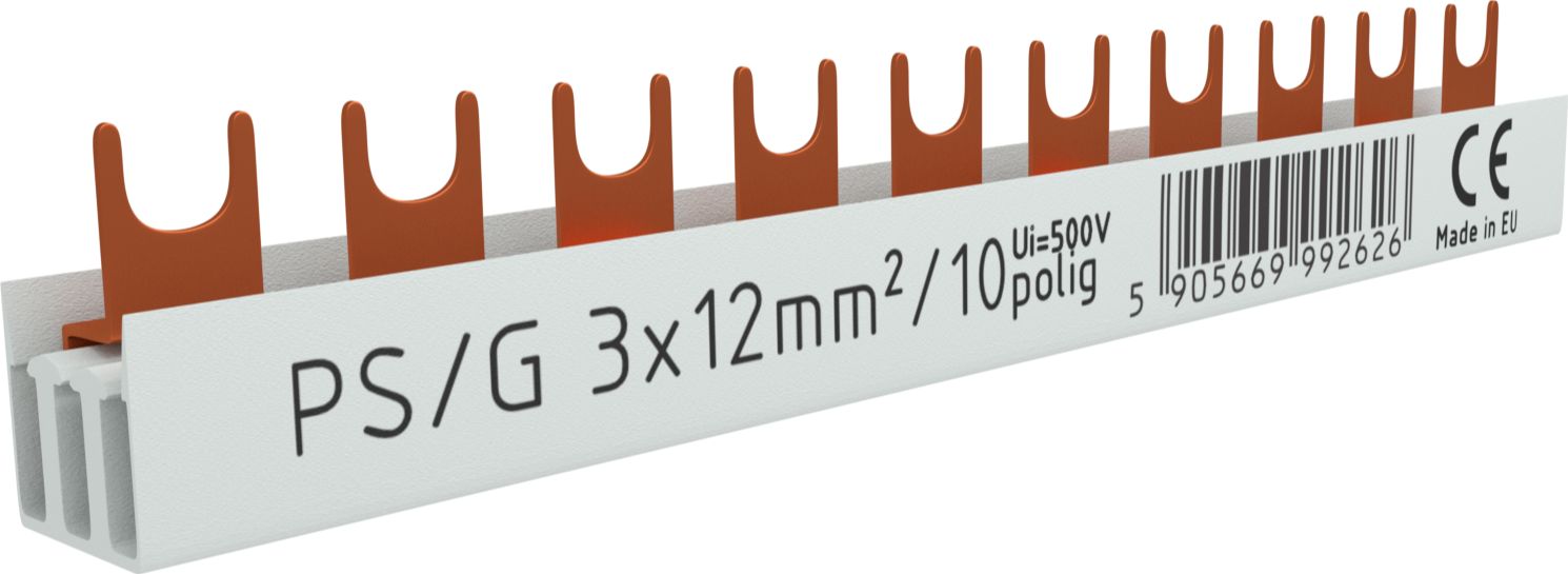 Doktorvolt Szyna łączeniowa grzebieniowa PS/G 3-fazowa 10-modułowa 12mm2 80A DV 2626