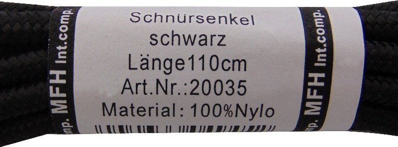 MFH SZNURÓWKI 110 cm CZARNE