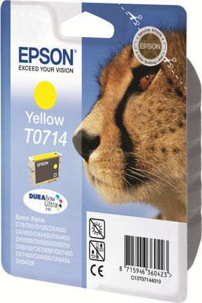 Tusz Epson oryginalny tusz blistr z ochroną, yellow, 5.5ml (C13T07144022)