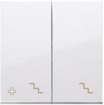 Kontakt-Simon 54 Klawisz do łącznika podwójnego schodowego SW6/2M antybakteryjny biały DKW6AB11 (WMDL-K8x2xx-011AB)