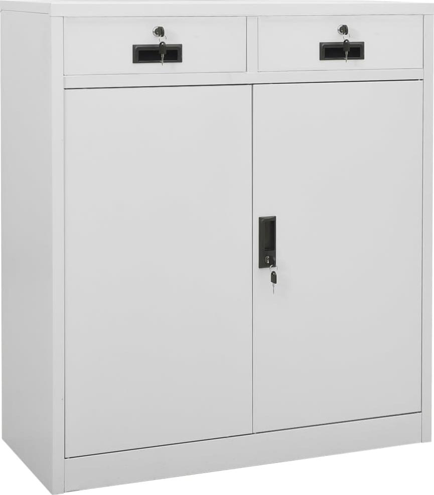 vidaXL Szafka biurowa, jasnoszara, 90x40x102 cm, stalowa