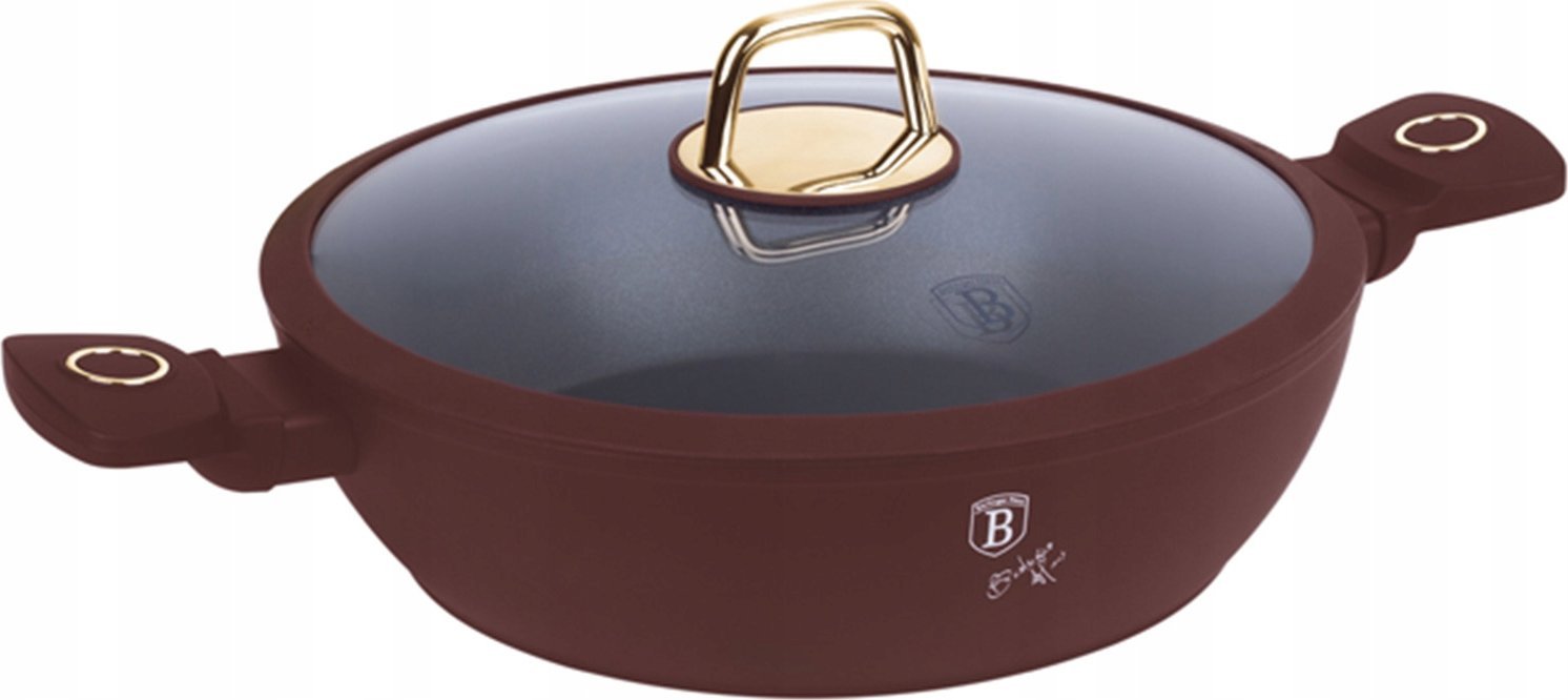 Berlinger Haus PŁASKI GARNEK TYTANOWY Z POKRYWĄ 28cm BERLINGER HAUS BH-8038 LEONARDO