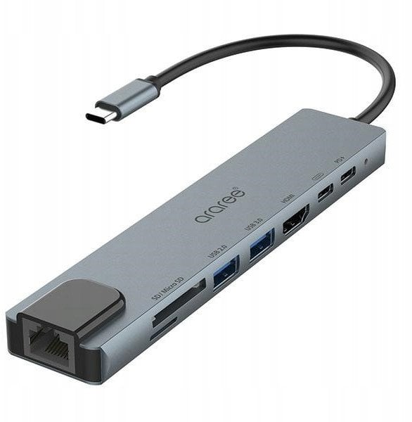 HUB USB Sourcing Araree Multi Hub 8in1 AM81 black/black AR60-01379A