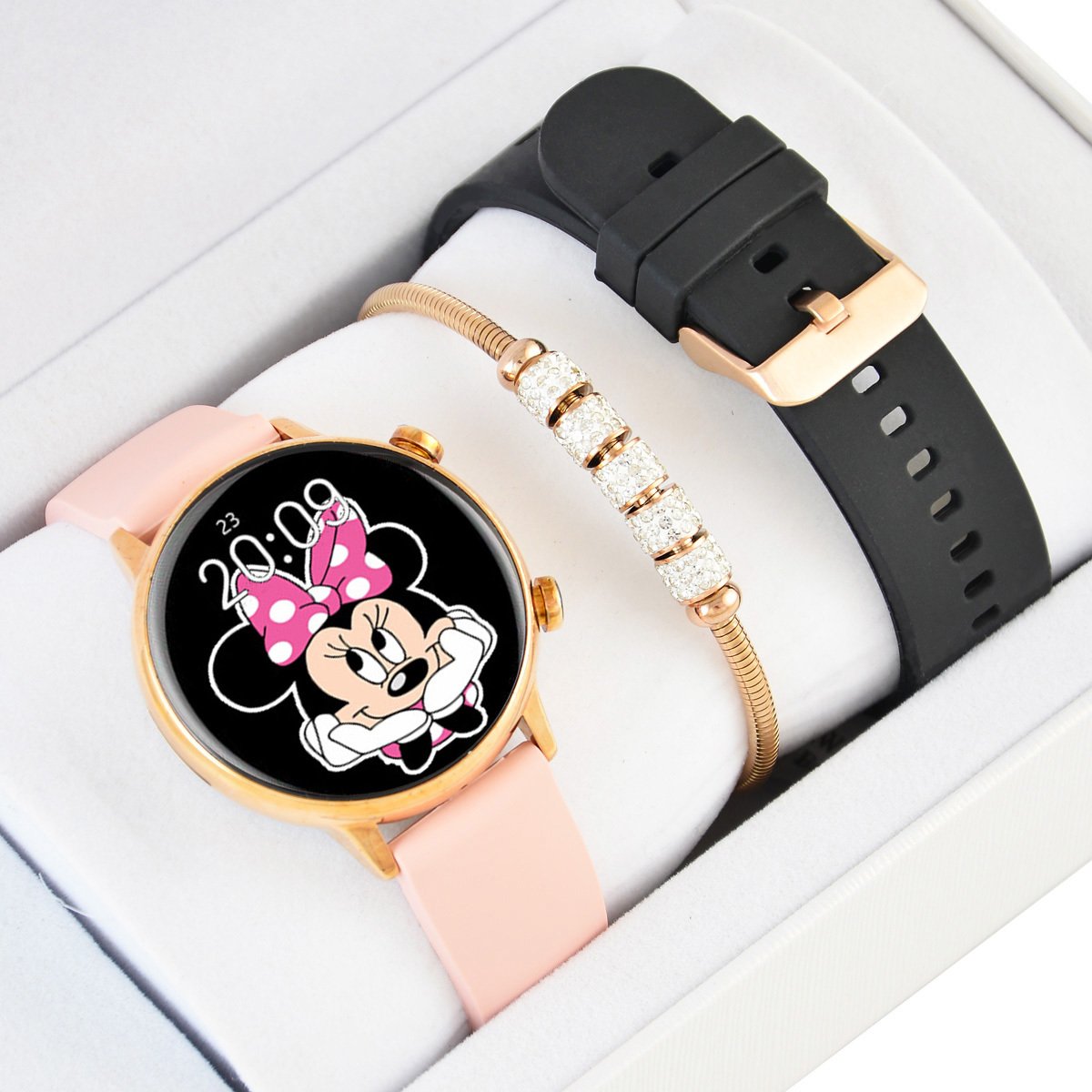 Zestaw KOMUNIA zegarek SMARTWATCH Rubicon RNCF09/ 2 paski + bransoletka