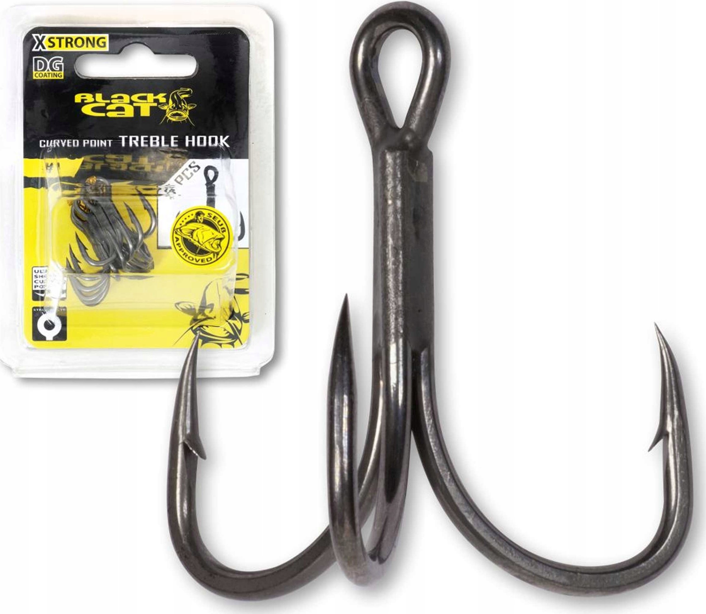 Black Cat KOTWICA BLACK CAT CURVED POINT TREBLE HOOK NR.4/0 4550400 |4550400