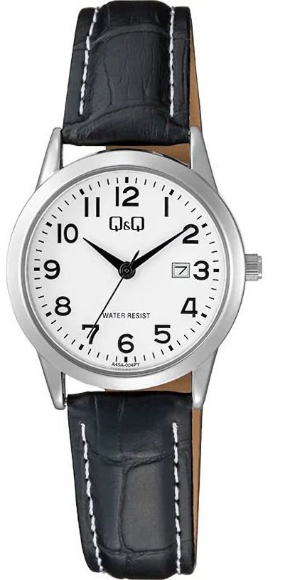 Zegarek Q&Q A45A-004P damski klasyczny biała tarcza cyfry datownik .