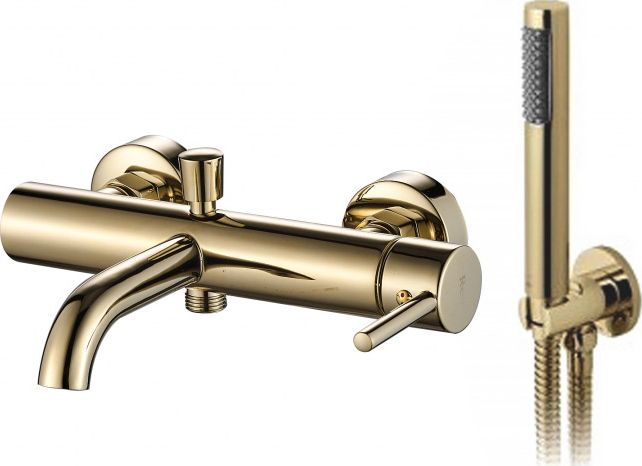 Bateria wannowa Rea Lungo ścienne złoty (REA-B6635)