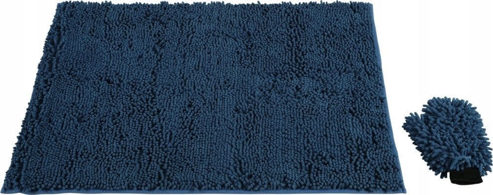 ZOLUX Dywan ręcznik dla psa z rękawicą mikrofibra do suszenia 100x70 nieb