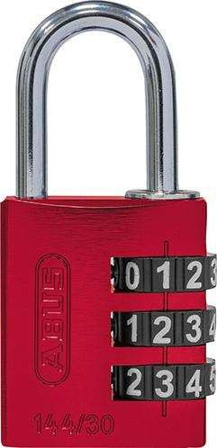 Kłódka z zamkiem szyfr. 144/30 czerwona Lock-Tag