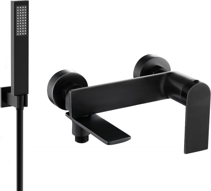 Bateria wannowa Mexen Mexen Zero R02 bateria wannowa z zestawem prysznicowym, czarna - 7113R02-70