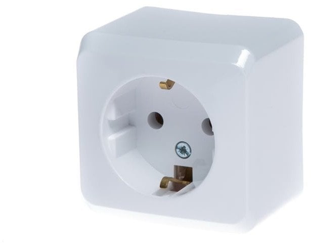 SOCKET OUTLET WITHWHITE SINGLE