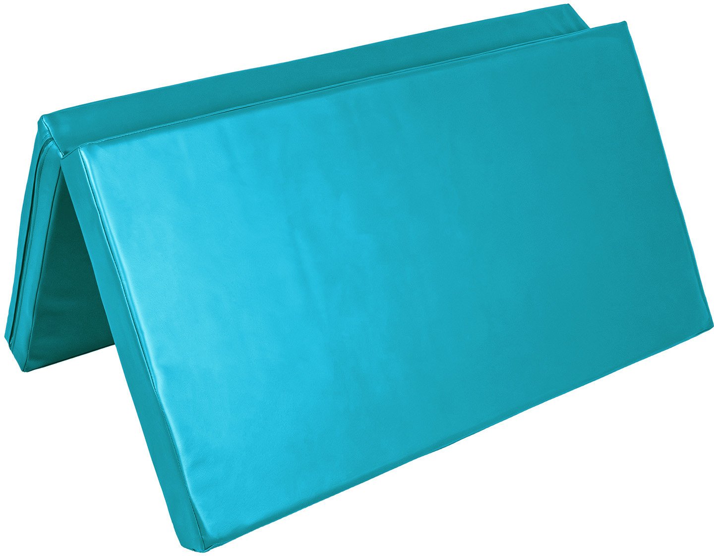 Materac dwuczęściowy z rzepami UNDERFIT 130 x 120 x 10 cm miękki turkusowy