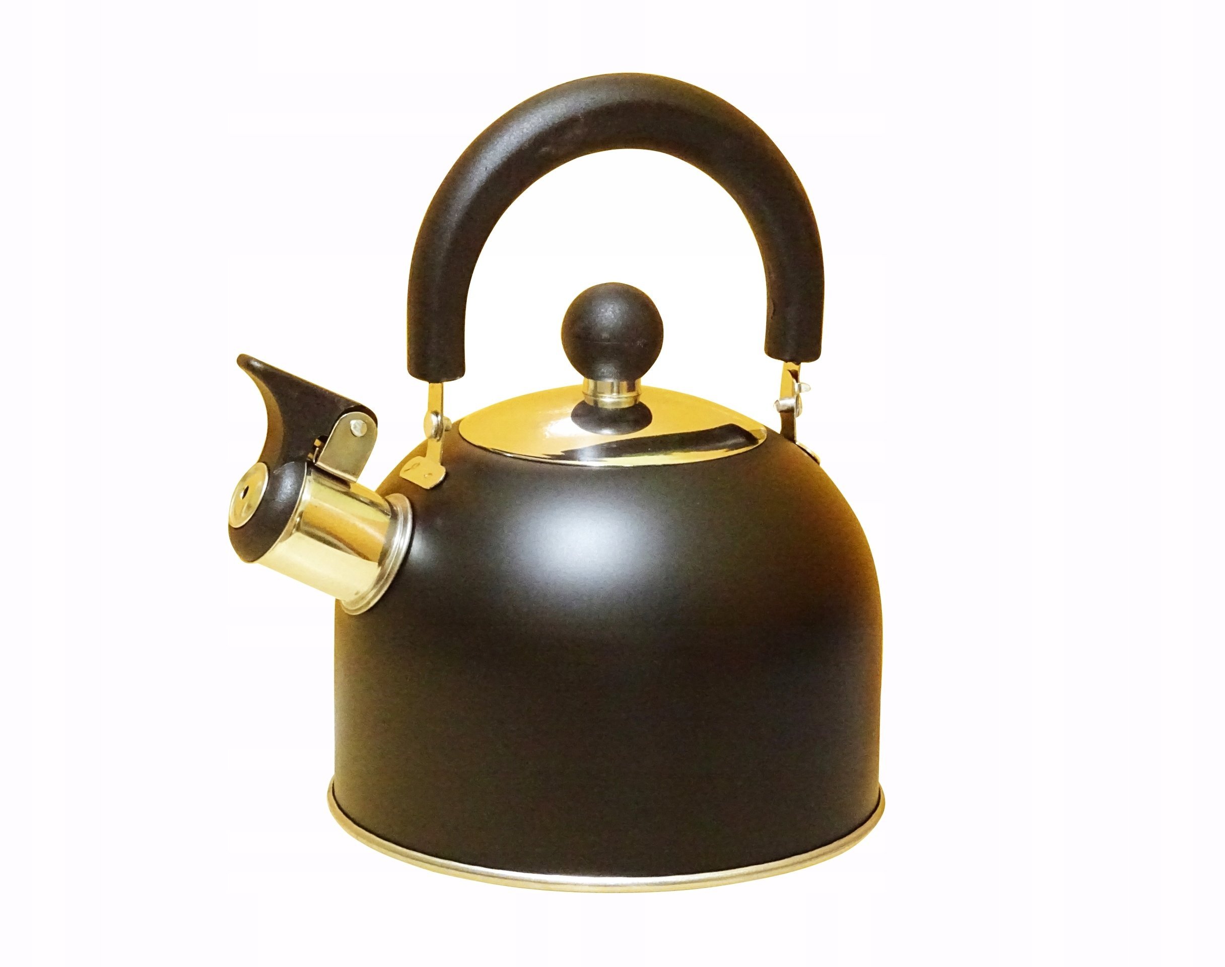 Brunbeste Czajnik stalowy z gwizdkiem na gaz indukcyjny mały czarny 1.5L BB-1324