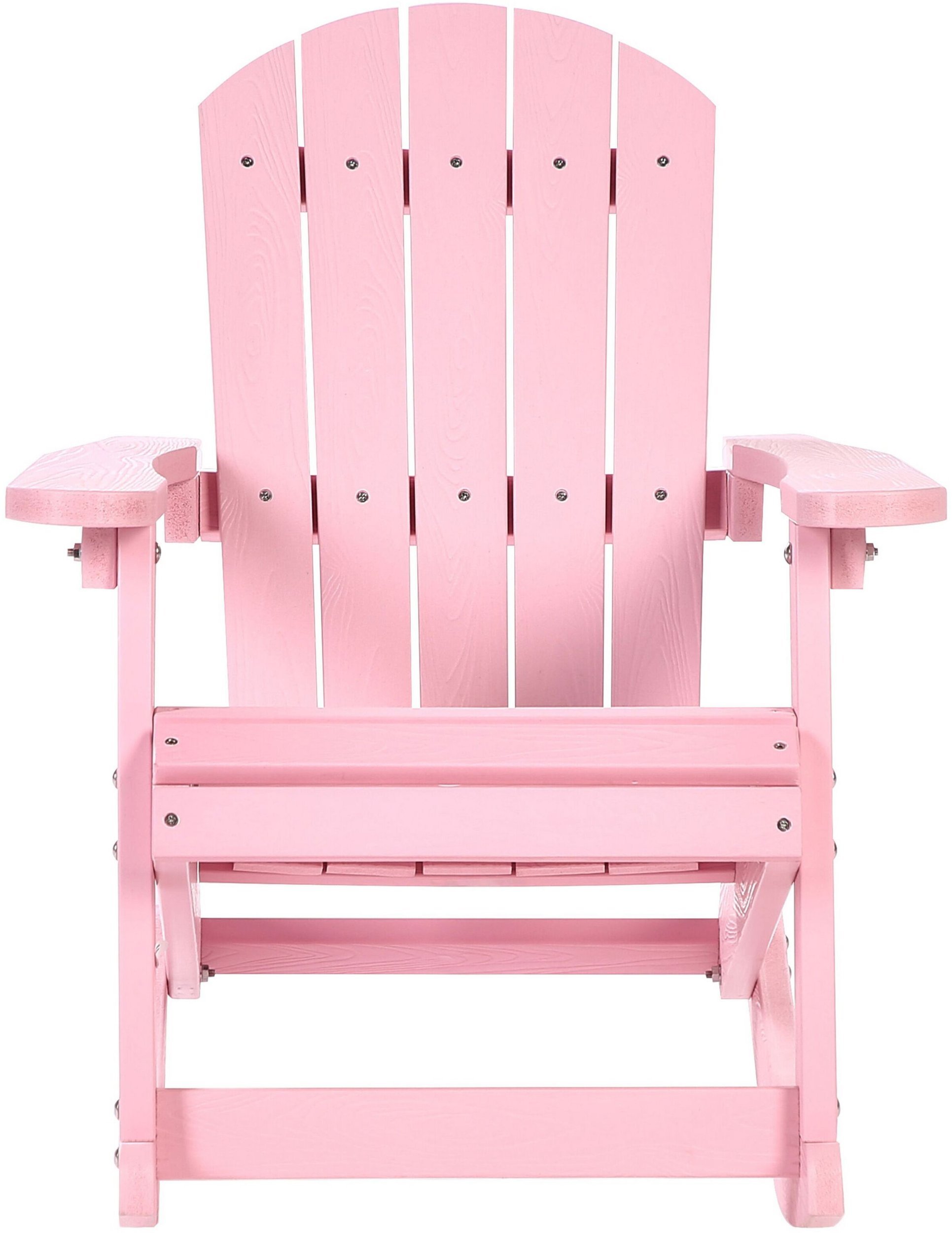 Beliani Fotel bujany ogrodowy dla dzieci ADIRONDACK Pastelowy róż