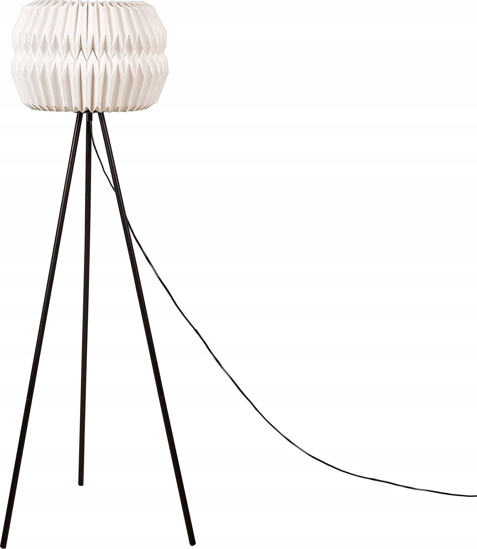 Lampa podłogowa Beliani Lampa podłogowa biała HUNTER