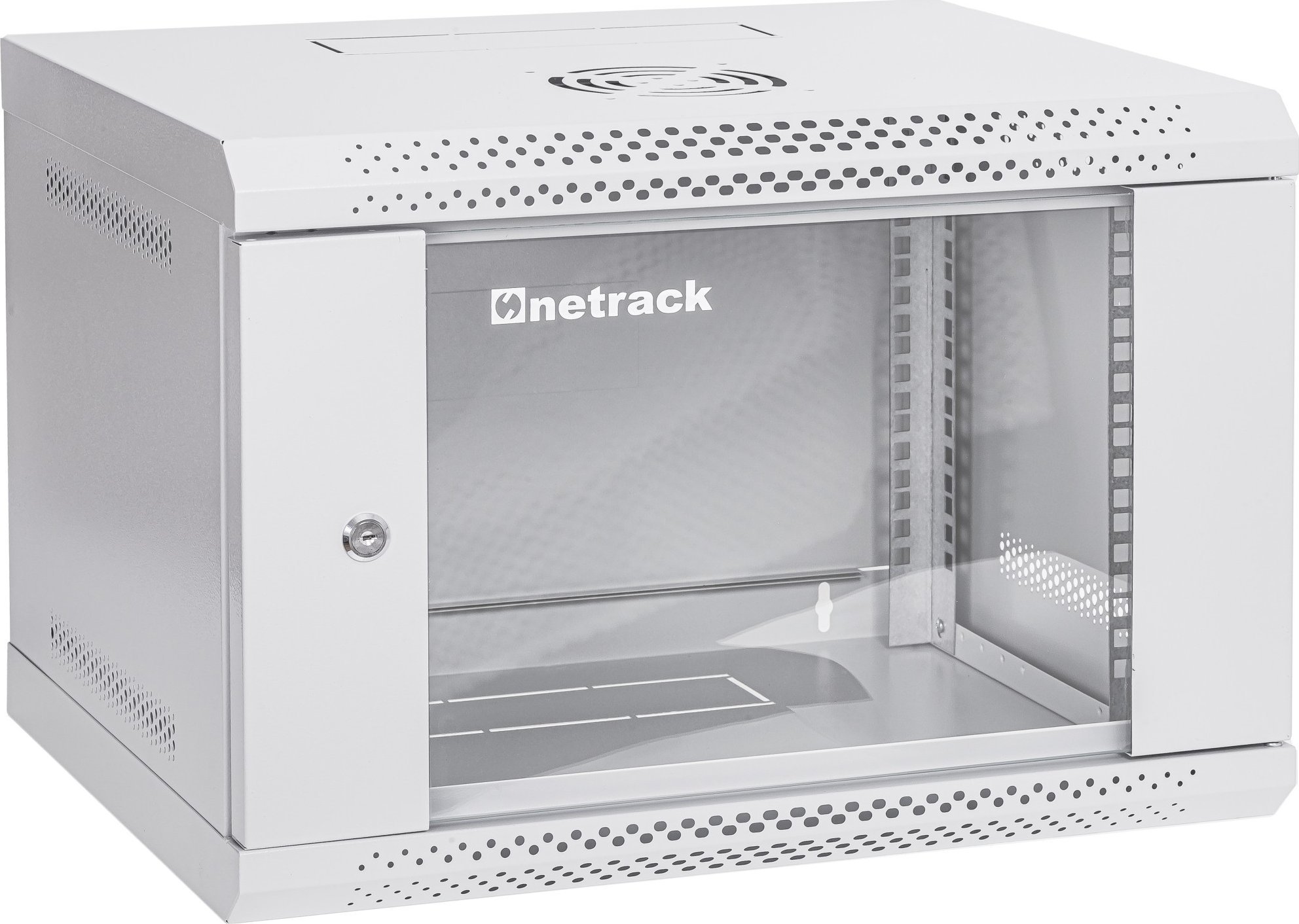 Szafa NetRack Szafa wisząca RACK 19 6U 400mm ECO-Line* szara drzwi przeszklone