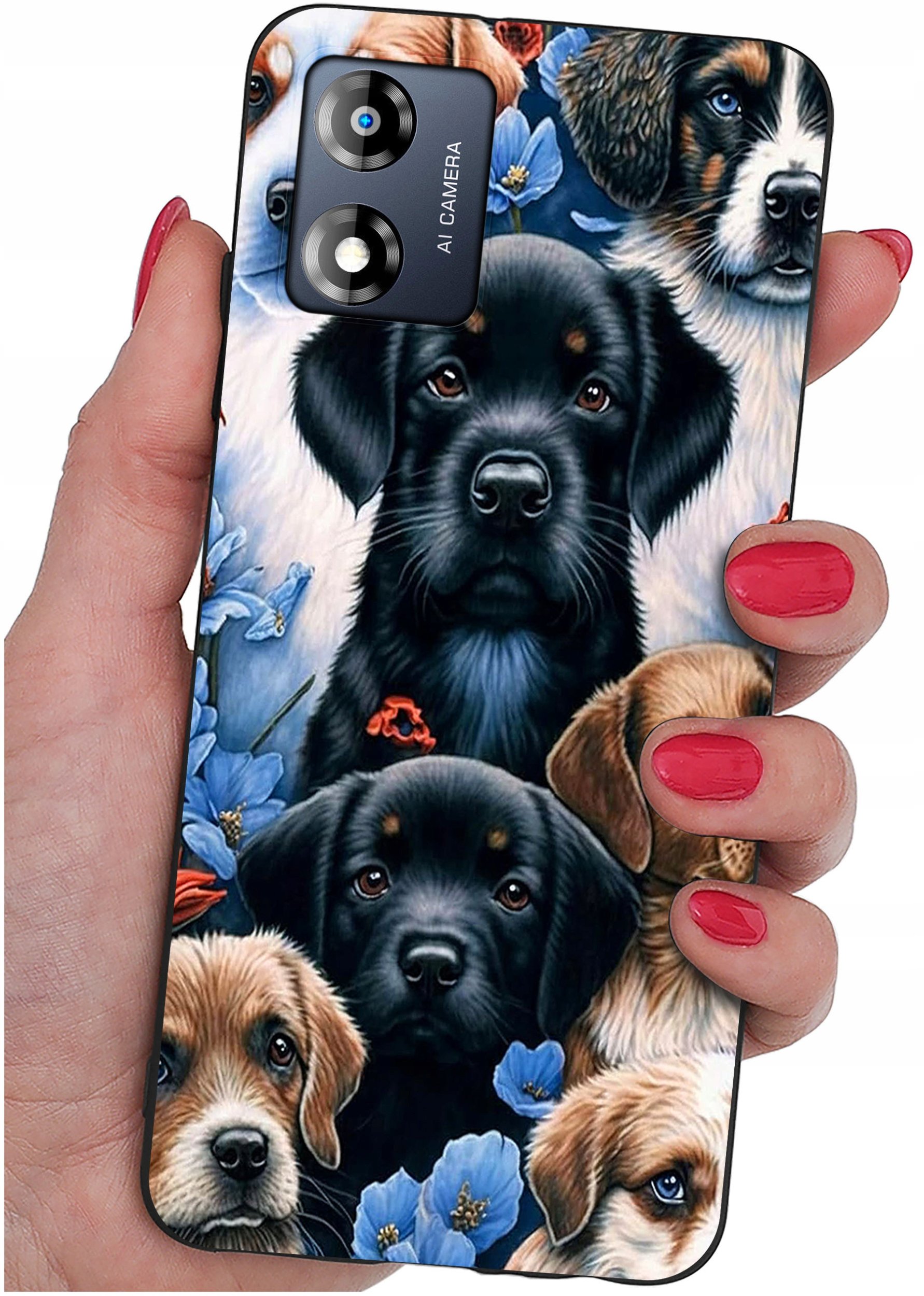 Etui do Motorola Moto E13 WZORY |SILIKONOWE MATT CASE + SZKŁO 9H