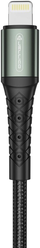 Kabel USB Jellico USB-A - Lightning 1 m Czarny (6974929201562)