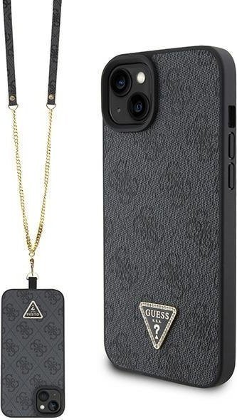 Guess GUHCP15MP4TDSCPK iPhone 15 Plus 6.7" czarny/black hardcase Crossbody 4G Metal Logo