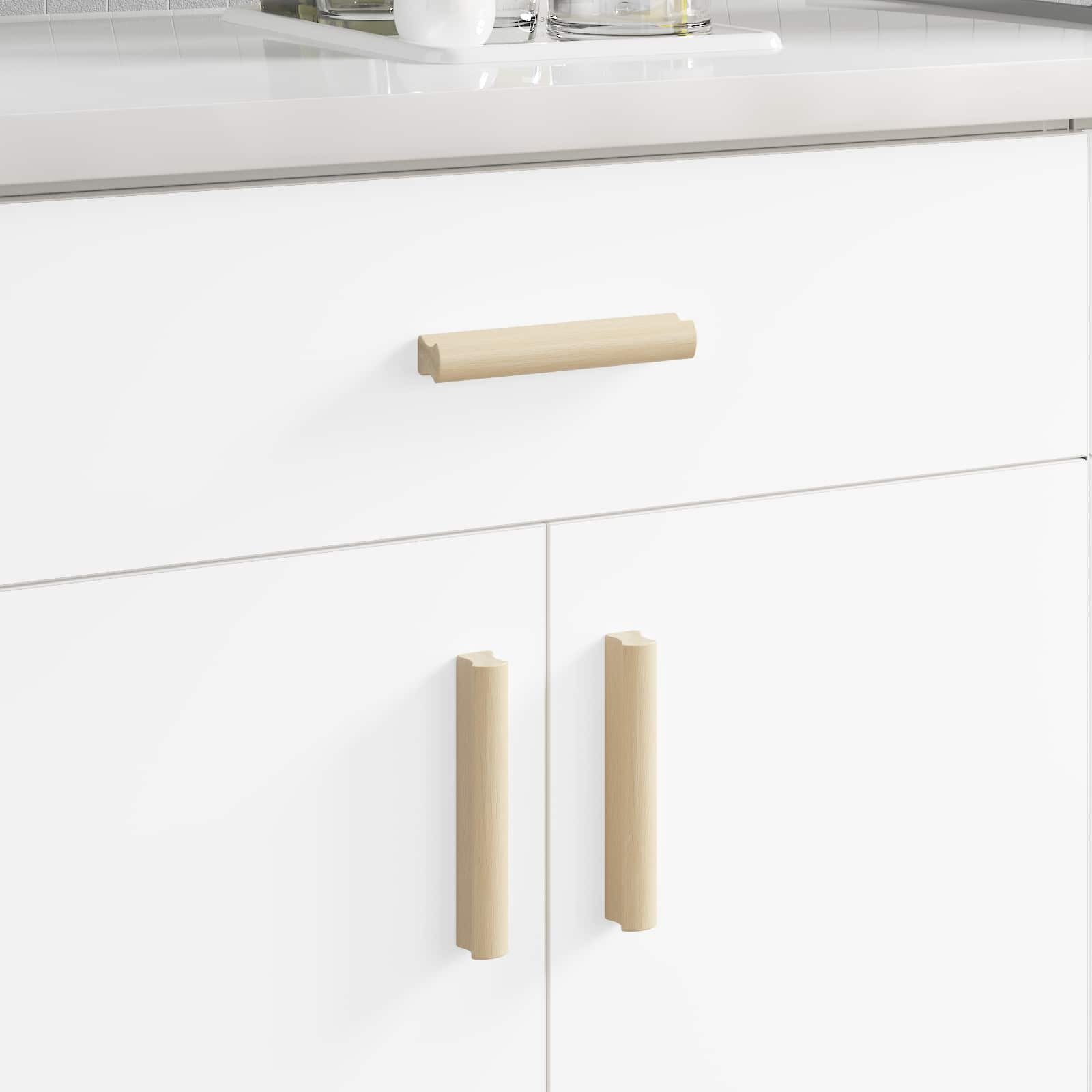 vidaXL Prosty uchwyt 2 pcs kolor drewna 130 x 25 x 30 mm