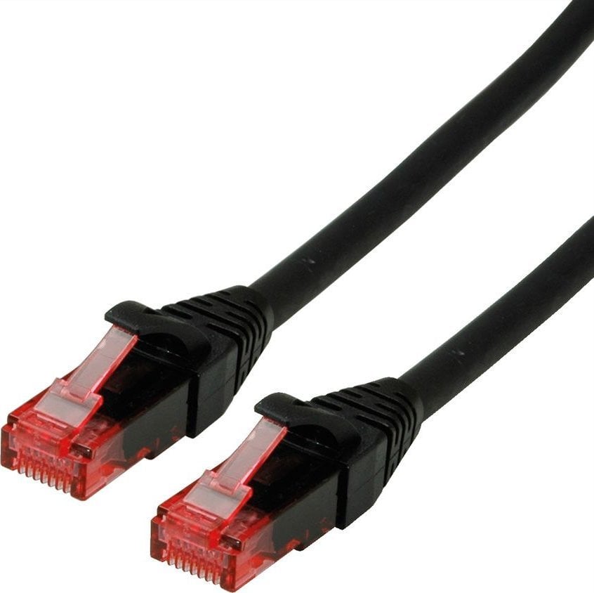 Roline ROLINE - Patch- Cable - RJ- 45 (M) to RJ- 45 (M) - 5 m - UTP - CAT 6 - halogen free, shaped, stranded - black (21.15.2555)