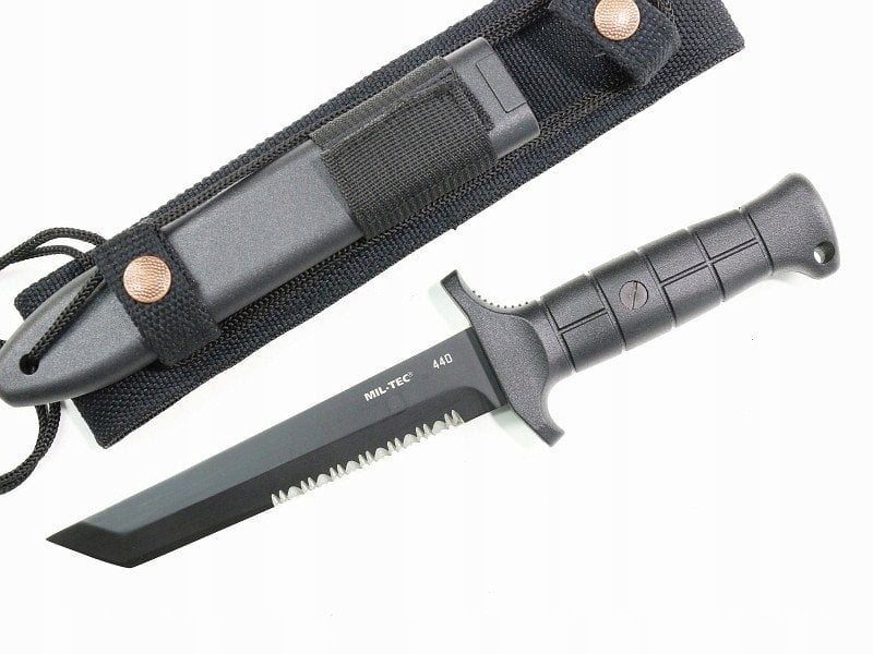 Nóż Mil-Tec German Combat Knife Black 2000 stal 440