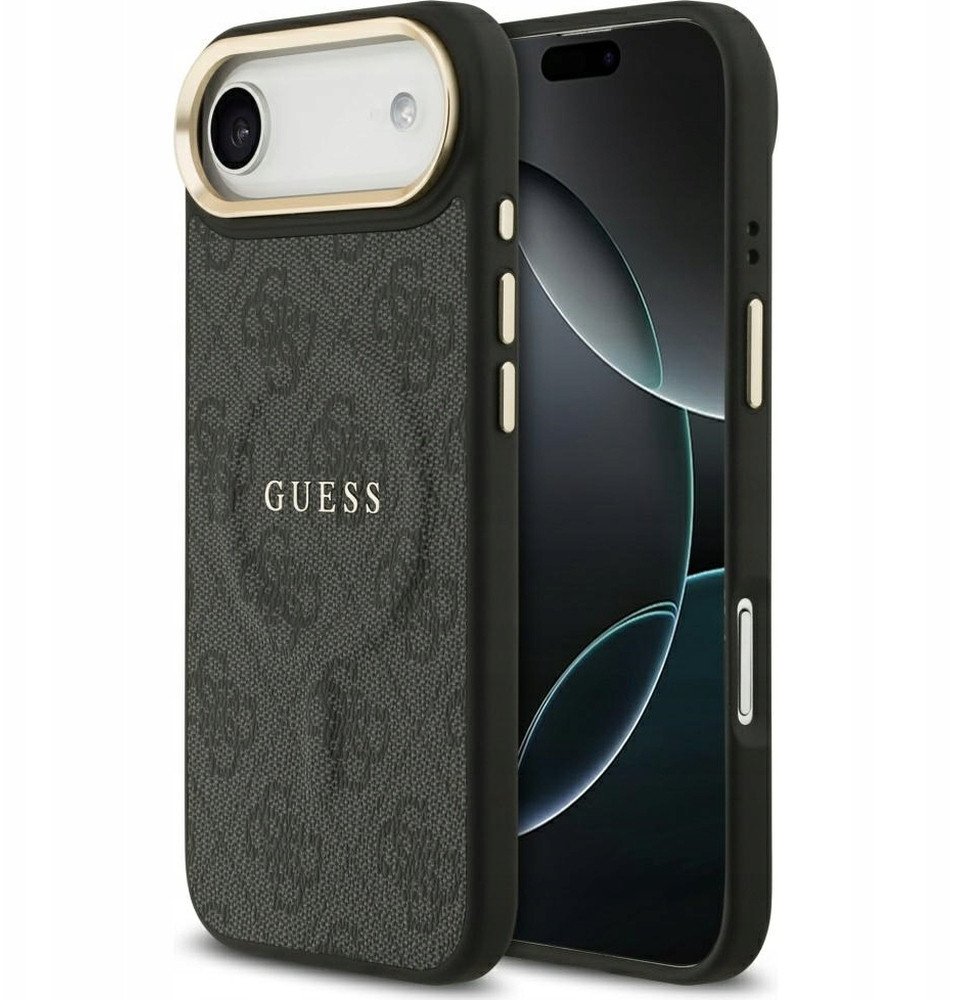 Guess Etui 4G PU Classic Logo MagSafe na iPhone 17 Air - czarne