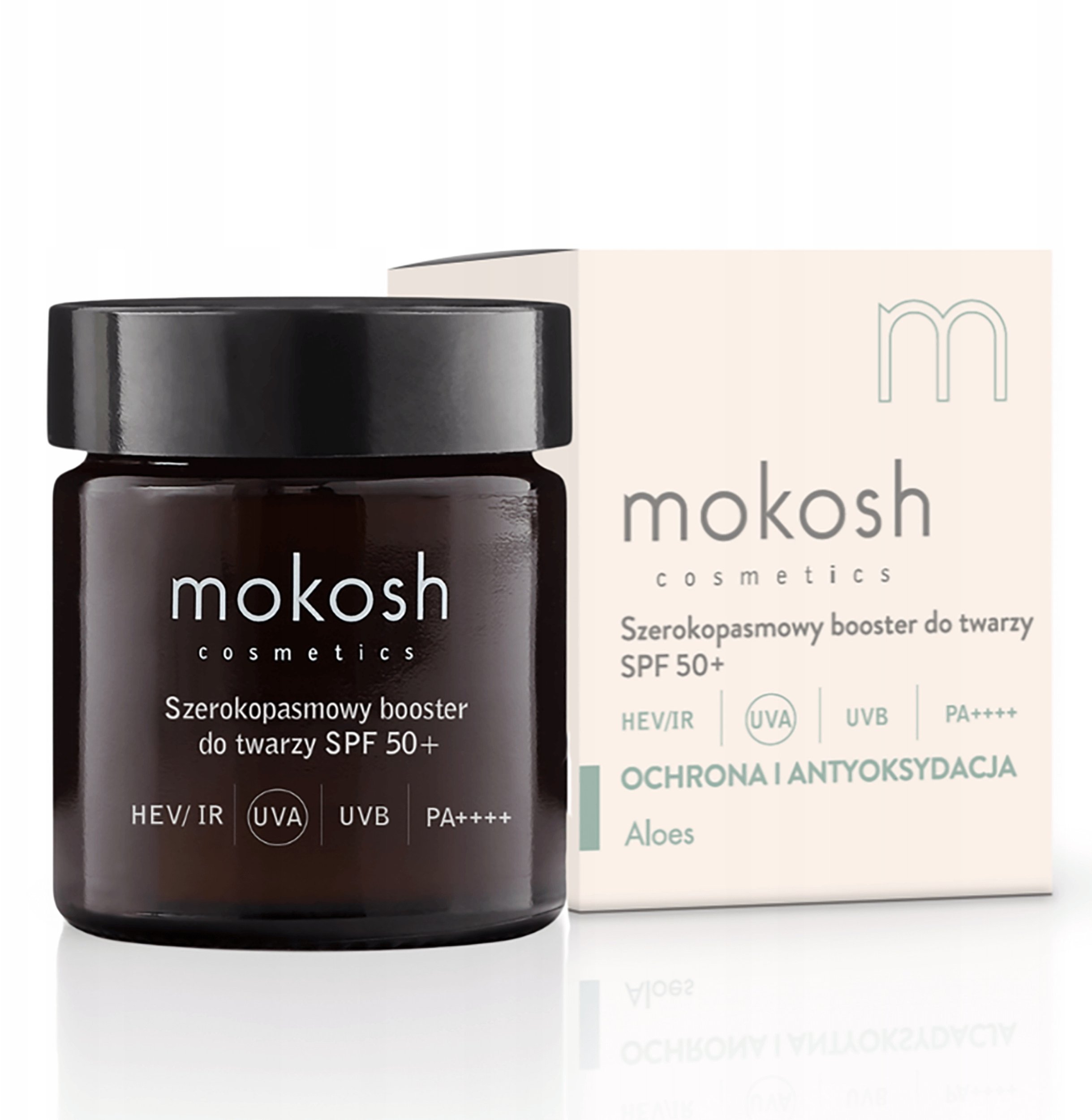 MOKOSH_Ochrona i Antyoksydacja szerokopasmowy booster do twarzy SPF 50+ PA++++ Aloes 30ml