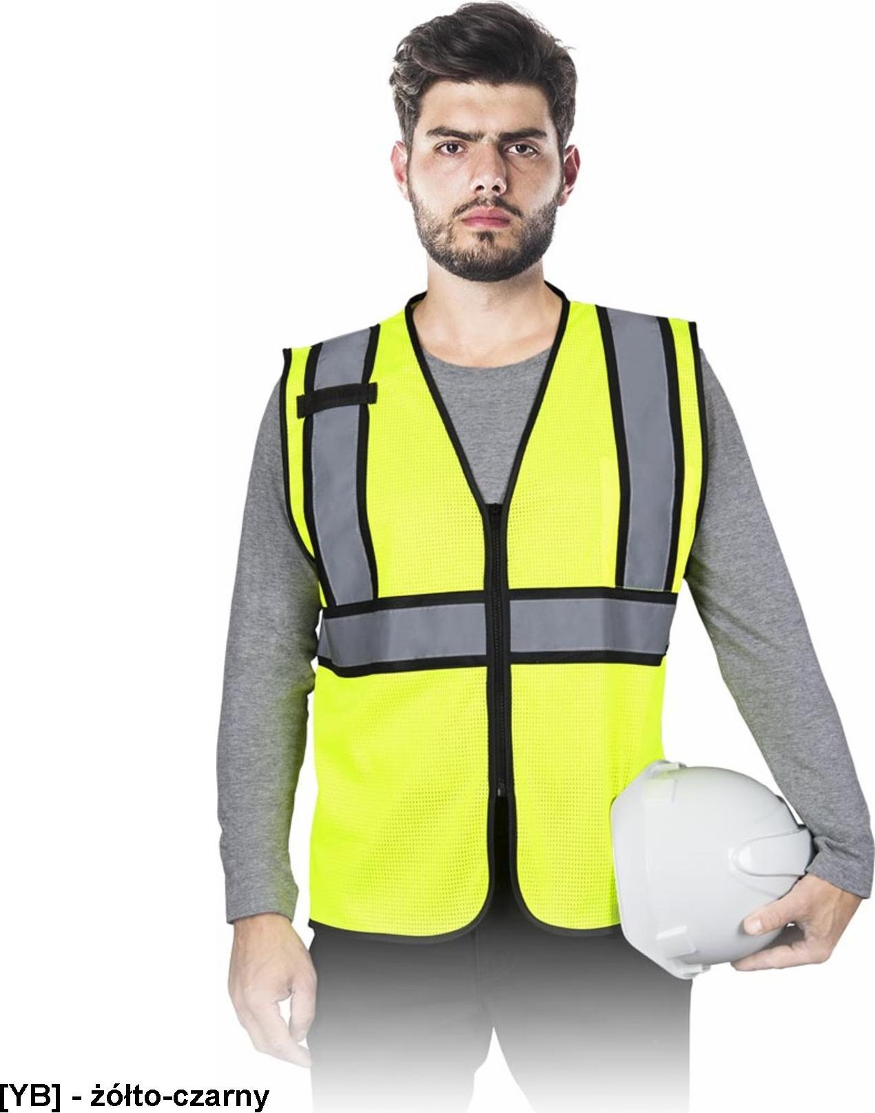 R.E.I.S. KOS-NETZ - Kamizelka ostrzegawcza z siateczki z pasami odblaskowymi 3XL