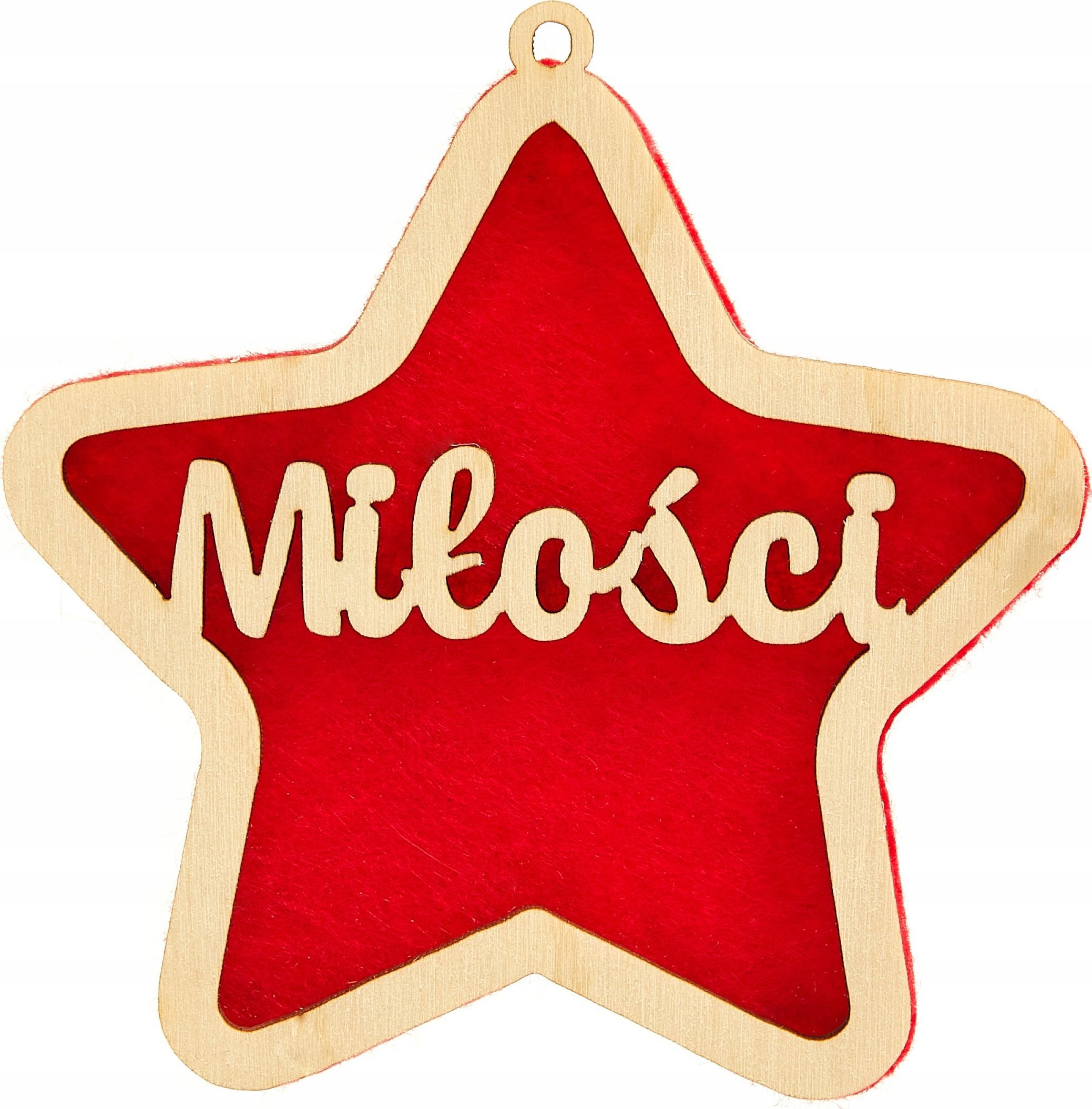 Techrebal BOMBKA DREWNIANA Z ŻYCZENIAMI NA CHOINKĘ GWIAZDA