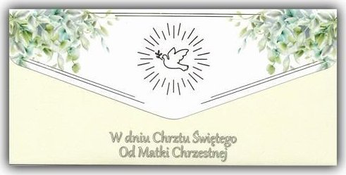 Karnet-koperta Chrzest od Matki Chrzestnej