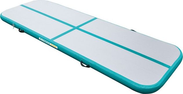 Fitness King Dmuchany materac gimnastyczny 0991-P 400 cm x 100 cm x 10 cm zielony