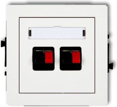 Karlik DECO gniazdko podtynkowe głośnikowe podwójne białe (DGG-2)