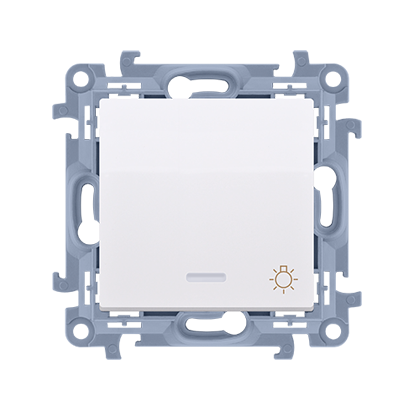 Kontakt-Simon Przycisk światło z podświetleniem biały 10AX (CS1L.01/11)
