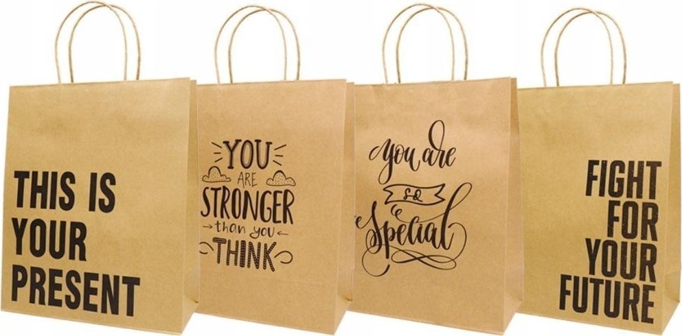 Torba prezentowa 26x62 Brown Craft mix