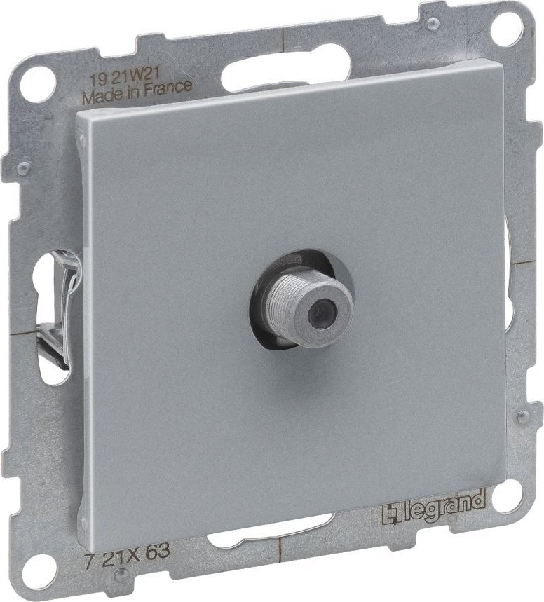Legrand SUNO Gniazdo telewizyjne typ F końcowe 1,5dB aluminium 721363