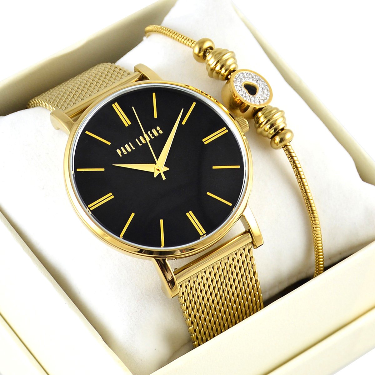 Zestaw damski zegarek Paul Lorens JULIE 10401B-1D1 + bransoletka