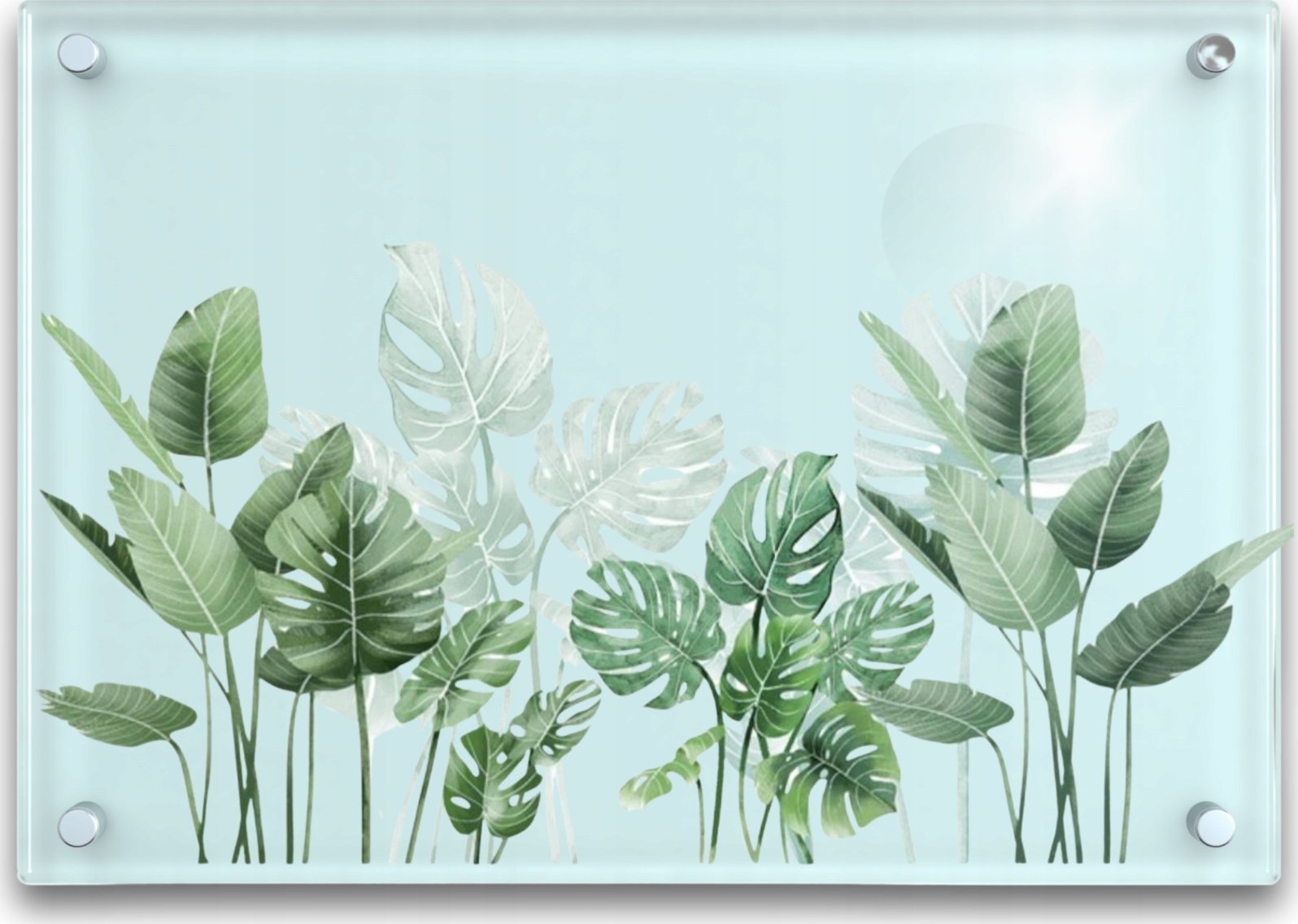 Iteams4Now Naklejka na ścianę liście tropikalne monstera na szafę meble szybę lustro do pokoju domu