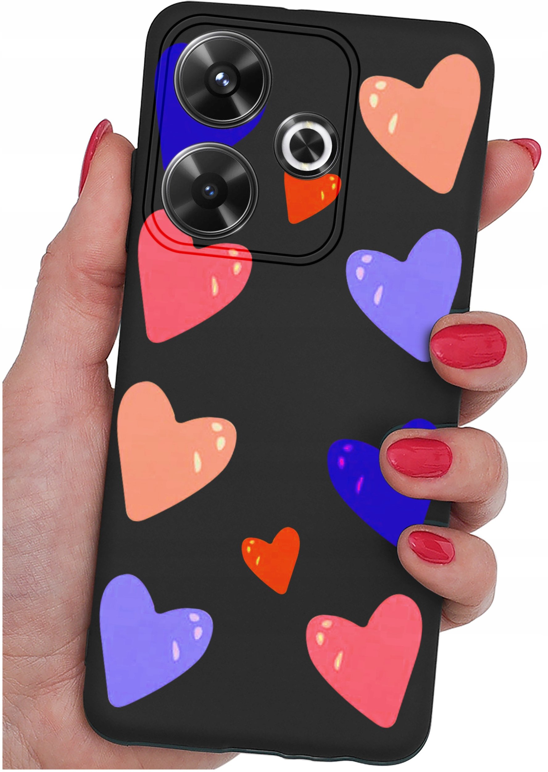 Etui do Xiaomi Redmi 13 4G WZORY |SILIKONOWE MATT CASE + SZKŁO 9H